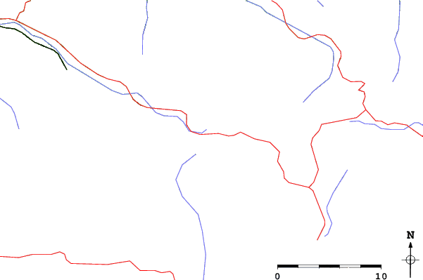 Roads and rivers close to Fuentes de Invierno