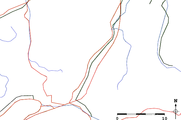 Roads and rivers close to Giswil - Mörlialp