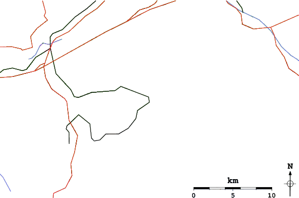 Roads and rivers close to Grindelwald