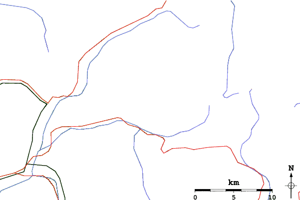 Roads and rivers close to Hauteluce Val Joly