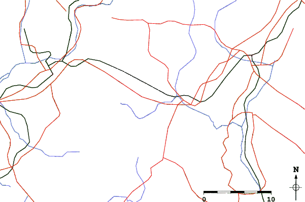 Roads and rivers close to Heavens Sonohara Snow World
