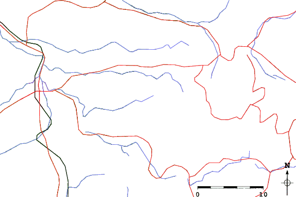 Roads and rivers close to Hidatakayama