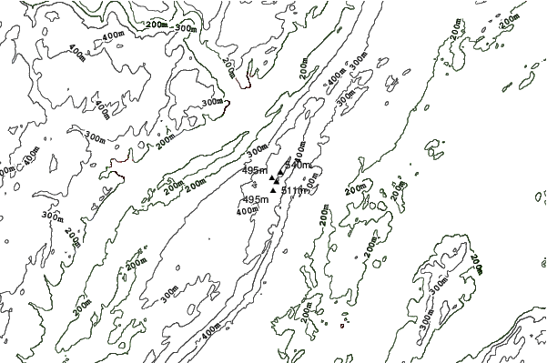 High Point Cross Country Ski Center neighbourhood contours