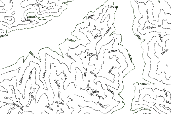 Hochzillertal-Kaltenbach neighbourhood contours