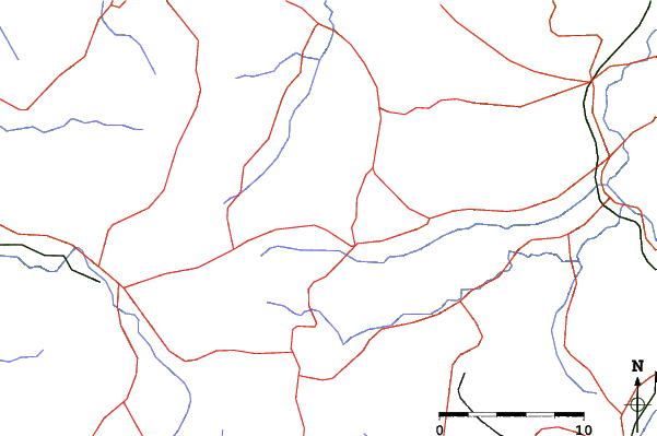 Roads and rivers close to Hyperbowl Tohachi