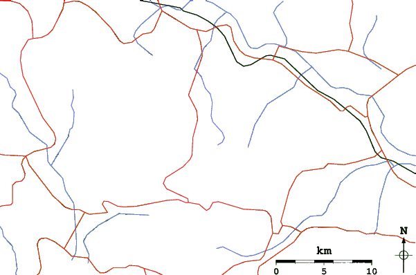 Roads and rivers close to Mt Parnassos-Kelaria