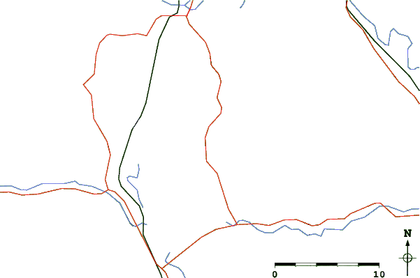 Roads and rivers close to King Pine