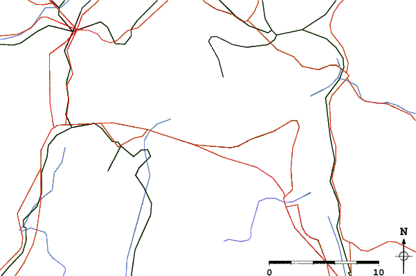 Roads and rivers close to Klewenalp - Stockhütte