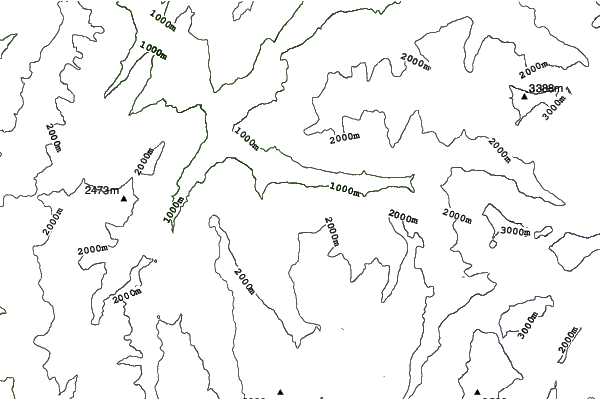 La Tania neighbourhood contours