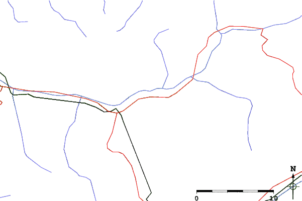 Roads and rivers close to La Norma