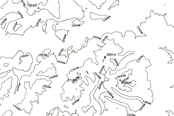 Las Pendientes neighbourhood contours