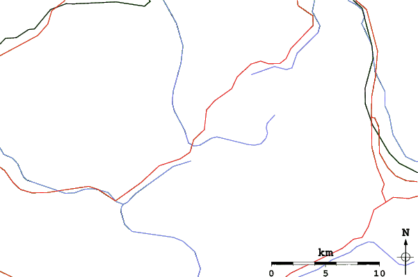 Roads and rivers close to Le Grand Bornand
