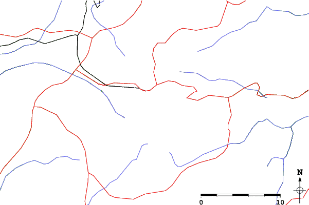 Roads and rivers close to Le Mont-Dore