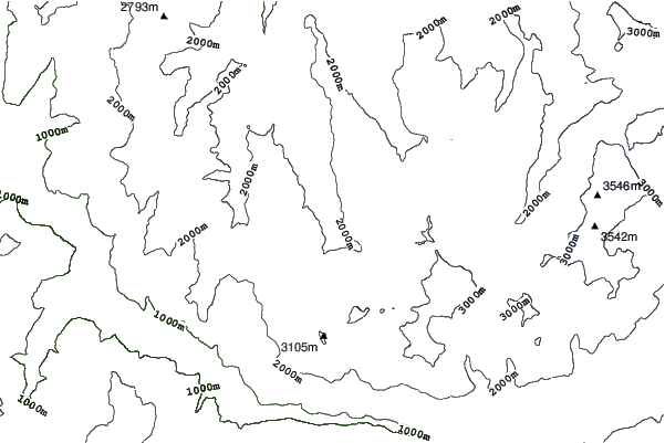 Les Menuires neighbourhood contours