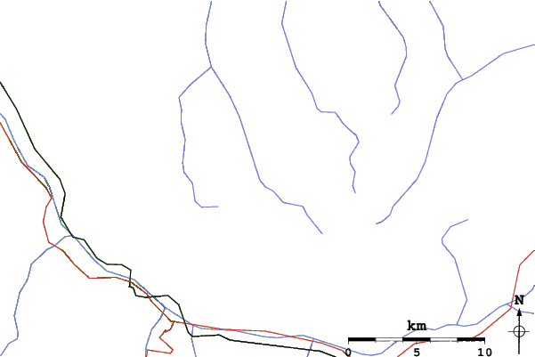 Roads and rivers close to Les Menuires