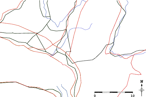 Roads and rivers close to Les Pléiades