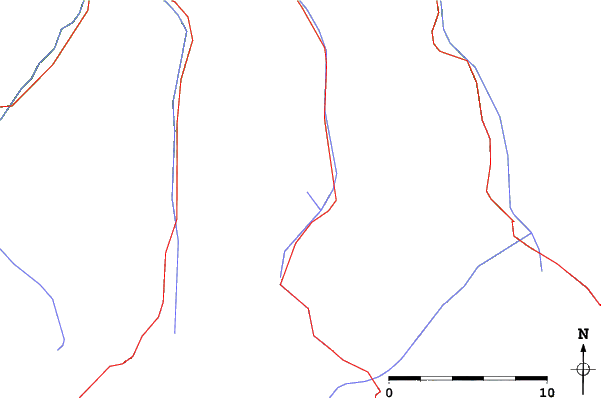 Roads and rivers close to Mandarfen/Rifflsee