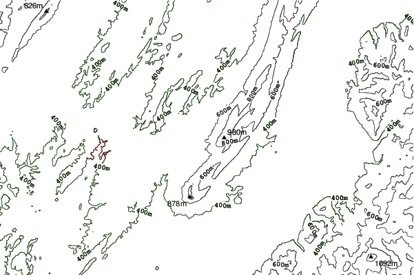 Massanutten neighbourhood contours