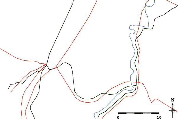 Roads and rivers close to Massanutten