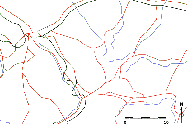 Roads and rivers close to Masumizu Kogen