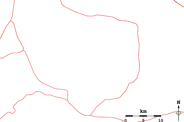 Roads and rivers close to Mauna Kea