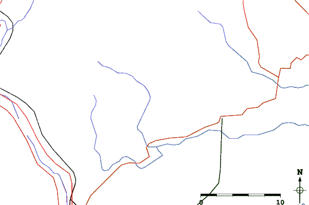Roads and rivers close to Mont Avila