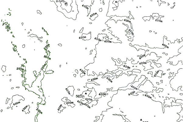 Mont Blanc - Faustin neighbourhood contours