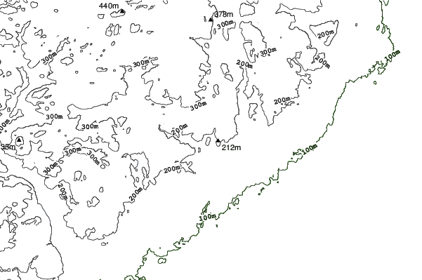 Mont Olympia neighbourhood contours