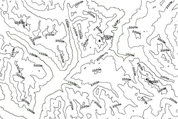 Montgenèvre (Via Lattea) neighbourhood contours