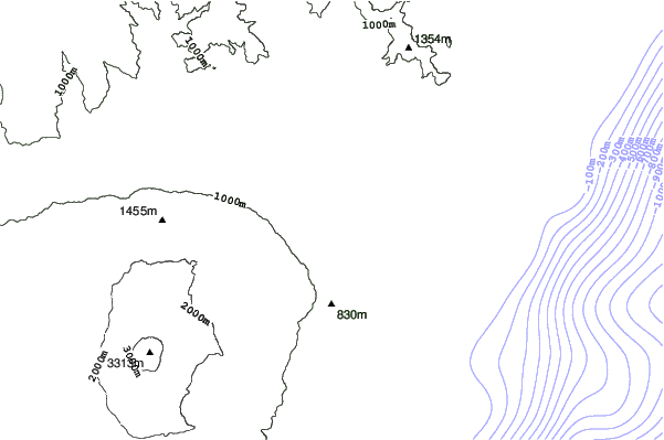 Mount Etna Nord Piano Provenzana Linguaglossa neighbourhood contours