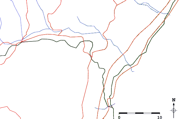 Roads and rivers close to Mount Etna Nord Piano Provenzana Linguaglossa