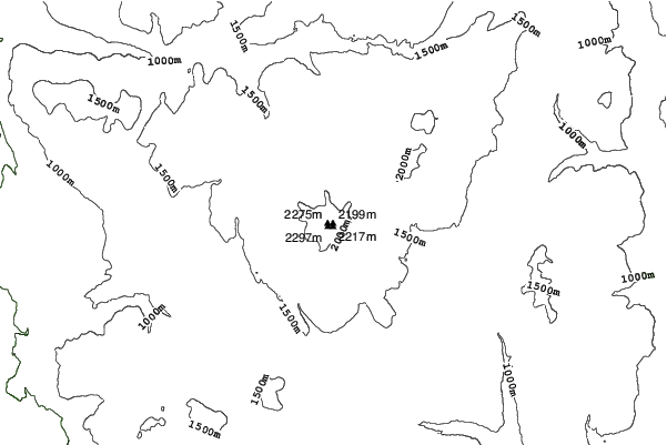 Mt Baldy Ski Area neighbourhood contours