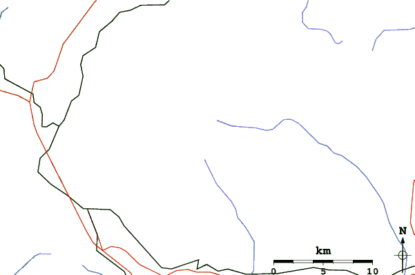 Roads and rivers close to Mt Shasta