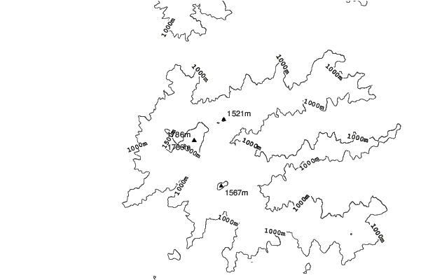 Mt Spokane Ski and Snowboard Park neighbourhood contours