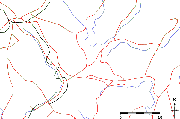 Roads and rivers close to Okudaizen