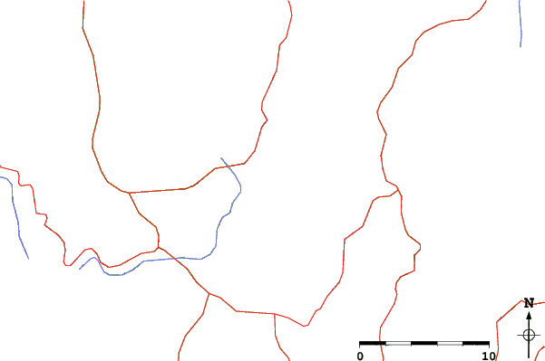 Roads and rivers close to Oteshevo