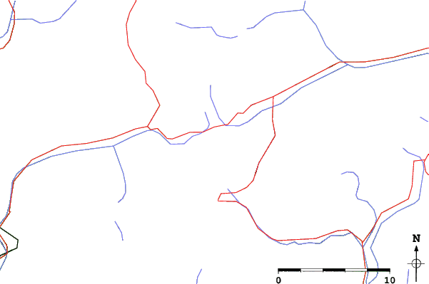 Roads and rivers close to Ponte di Legno