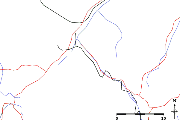 Roads and rivers close to Pontresina/Engadin