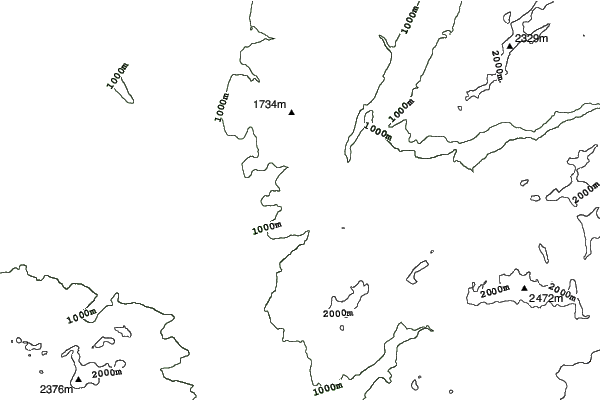 Rochers-de-Naye - Caux neighbourhood contours