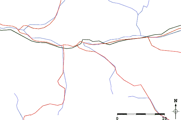 Roads and rivers close to Sexten