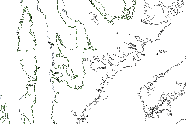Shanty Creek neighbourhood contours