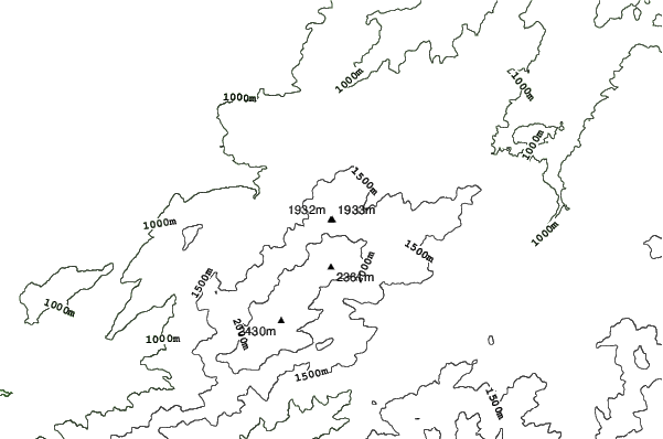 Sierra de Béjar - La Covatilla neighbourhood contours