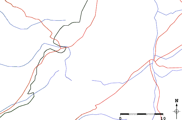 Roads and rivers close to Sierra de Béjar - La Covatilla