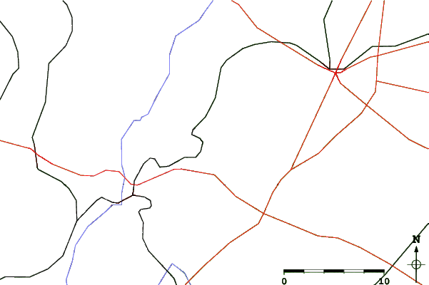 Roads and rivers close to Ski Liberty