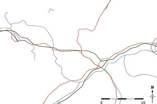 Roads and rivers close to Tauplitz