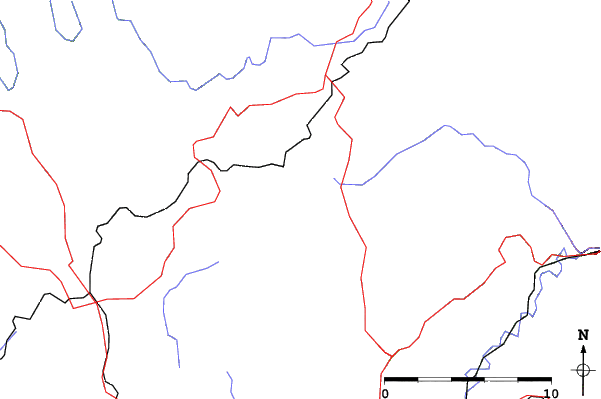 Roads and rivers close to Thalfang/Erbeskopf