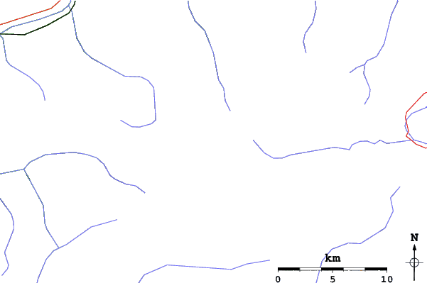 Roads and rivers close to Tignes
