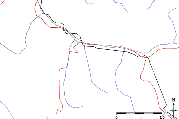 Roads and rivers close to Valmeinier