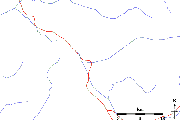Roads and rivers close to Villard-Reculas