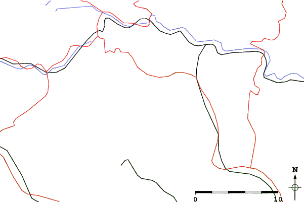 Roads and rivers close to Vyšná Slaná - Július